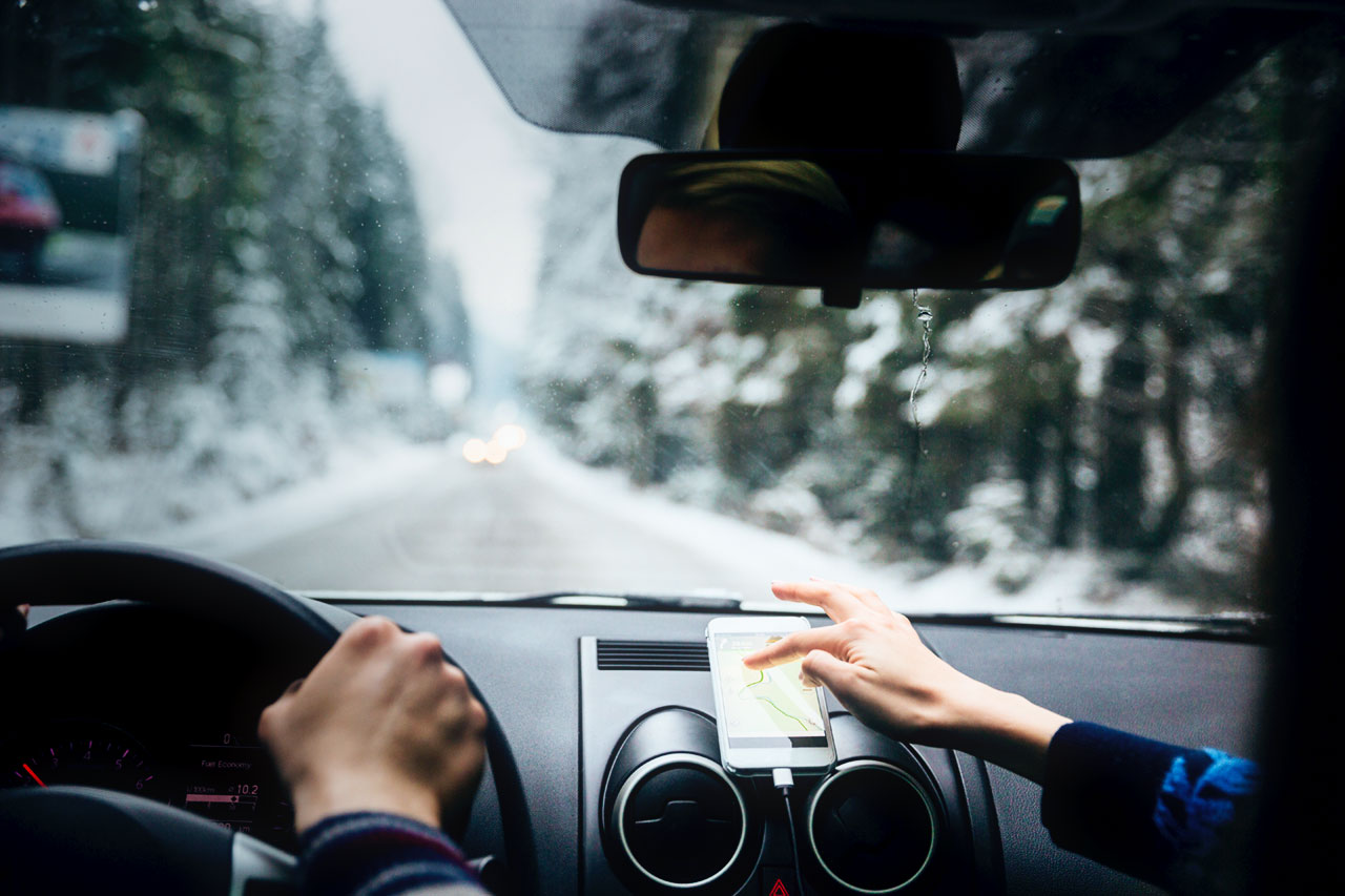 Driving in the Snow with Navigation